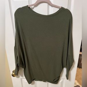 Francesca’s Olive Green Dolman Sleeve Top